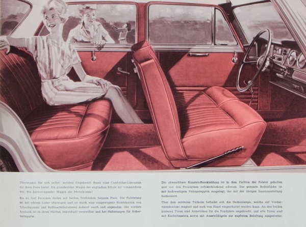Austin A60 Cambridge Diesel Modellprogramm 1961 Automobilprospekt (6116)